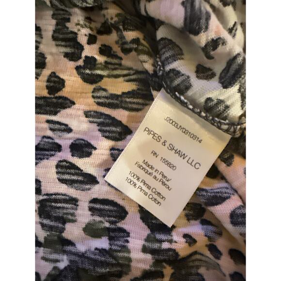 VERONICA BEARD DEEE MUSCLE TEE IN LILIAC LEOPARD size Medium M - Picture 4 of 4